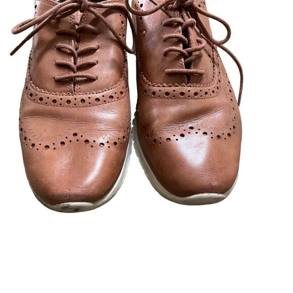 Cole Haan ZERØGRAND Wingtip Oxfords- Woodbury Leather-ivory- size 8.5 - Picture 4 of 8